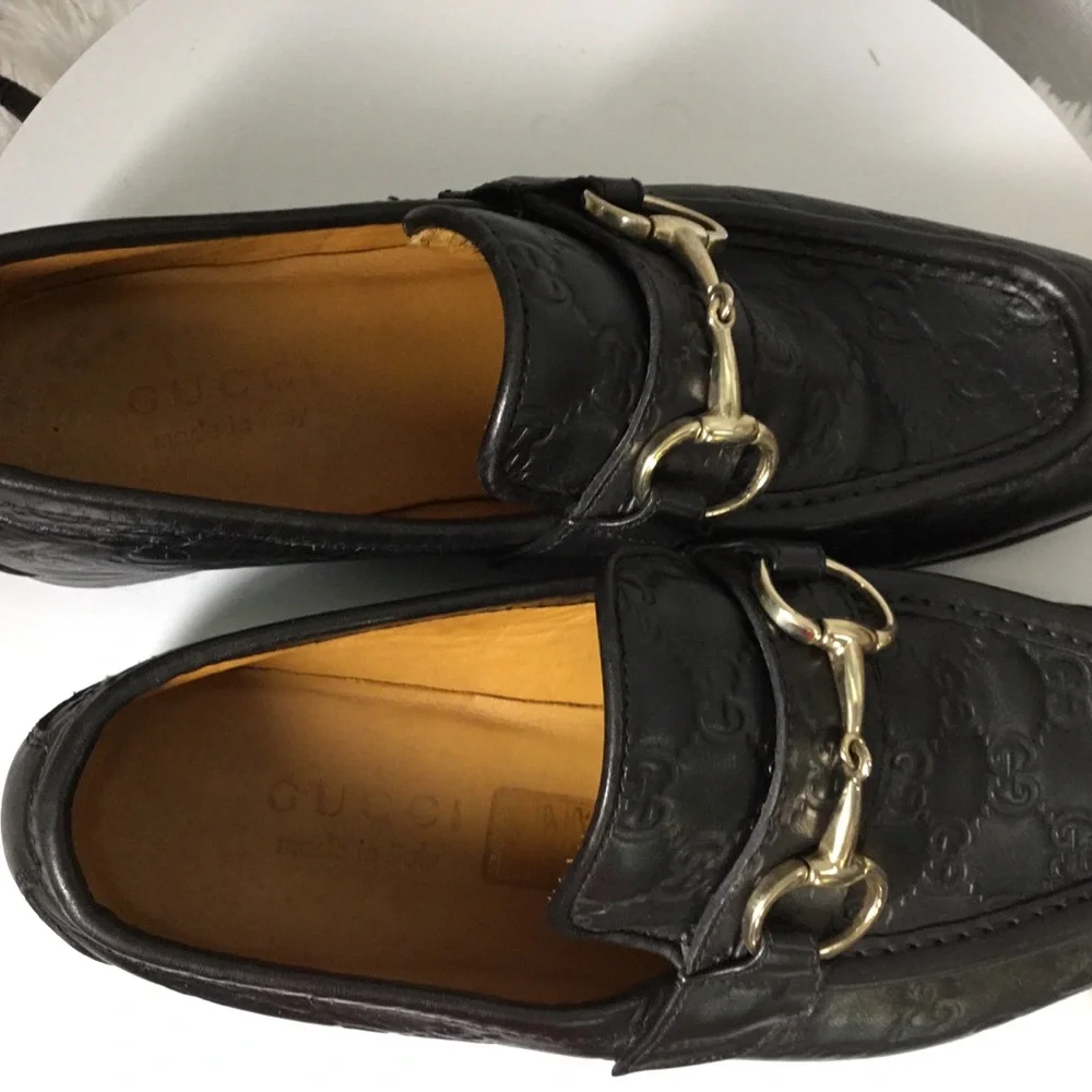 Gucci black leather